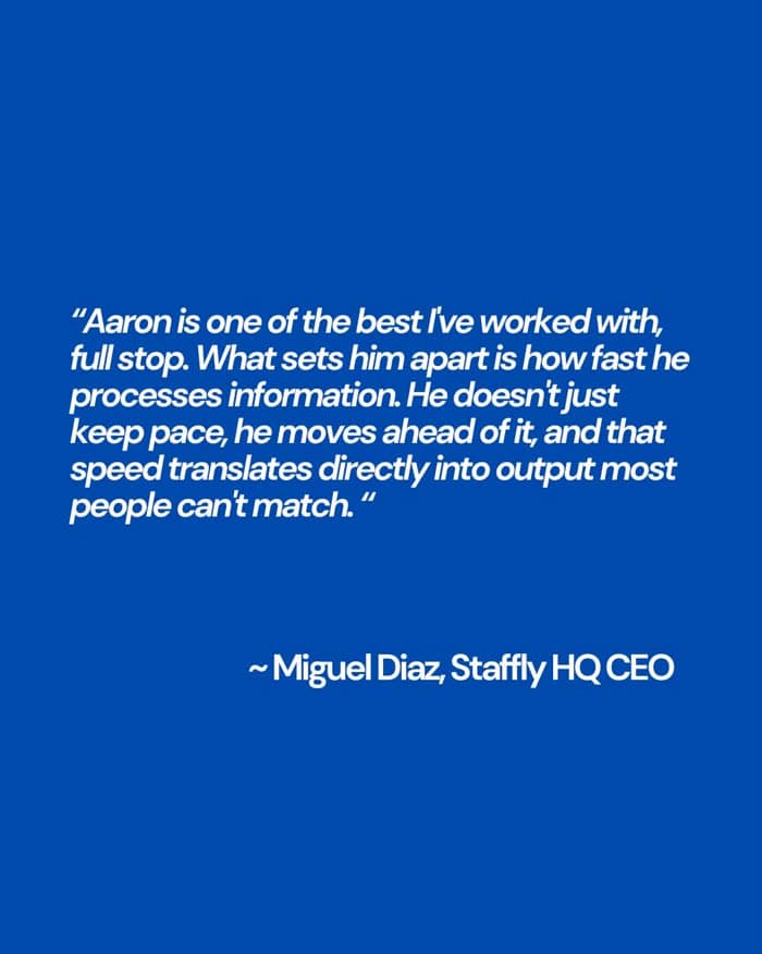 Miguel Diaz, Staffly HQ CEO, at a client meeting